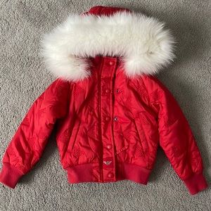 COPY - Armani Junior Red Bomber coat size 3